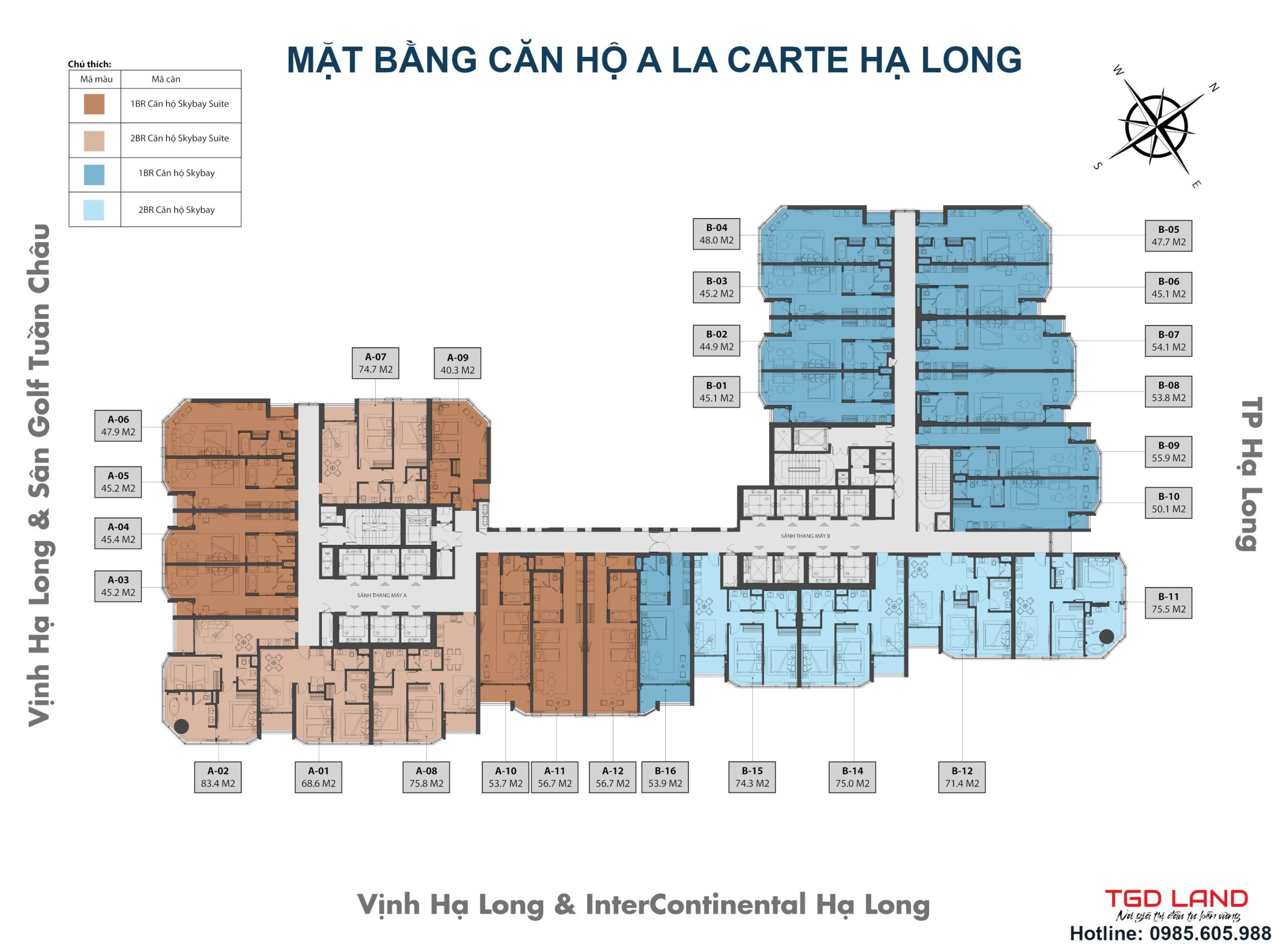 Mặt bằng căn hộ A La CArte Ha Long Bay 2021