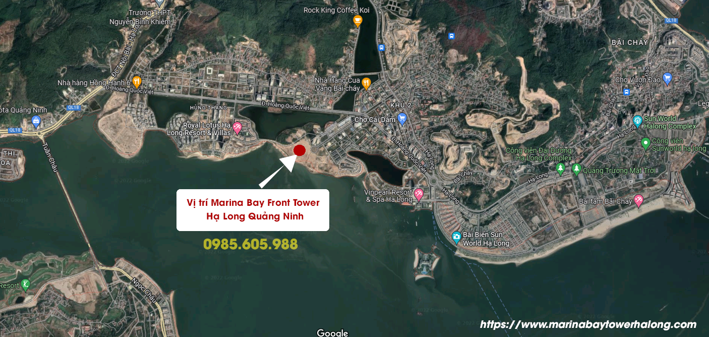 Vị trí dự án Marina Bay Front Towers Hạ Long