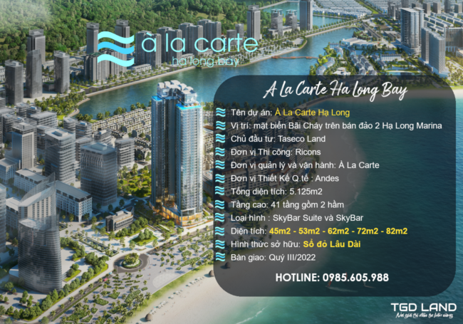 Phối cảnh dự án A La Carte Hạ Long Bay 2021