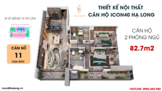 Thiết kế nội thất căn hộ Icon40 Bim Group - Căn 2 Phòng Ngủ