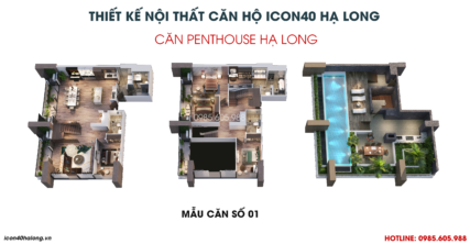 Thiết kế nội thất căn hộ Icon40 Bim Group - Căn Penthouse Icon40