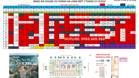 Bảng giá icon40 bim group cập nhật ngày 21/12/2022