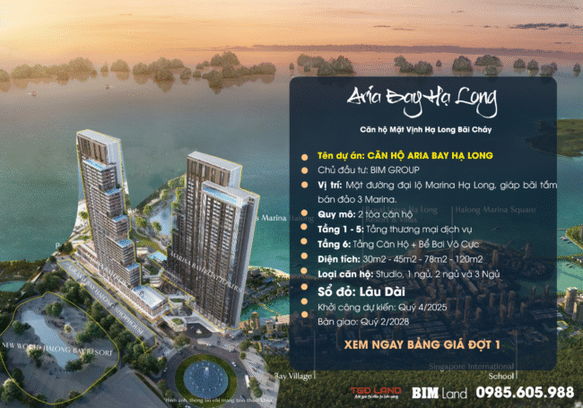 Giới thiệu dự án căn hộ Aria Bay Hạ Long Quảng Ninh của Bim Group 2025