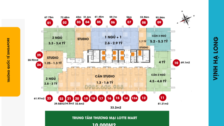 Mặt bằng Khoảng Giá Icon40 Hạ Long Quảng Ninh