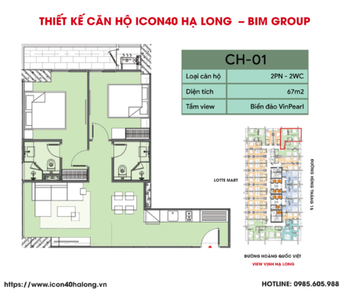 Thiết kế Căn Hộ Icon40 Hạ Long BIM GROUP| CĂN SỐ 01