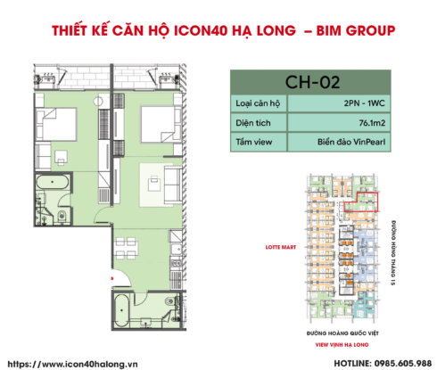 Thiết kế Căn Hộ Icon40 Hạ Long BIM GROUP| CĂN SỐ 02