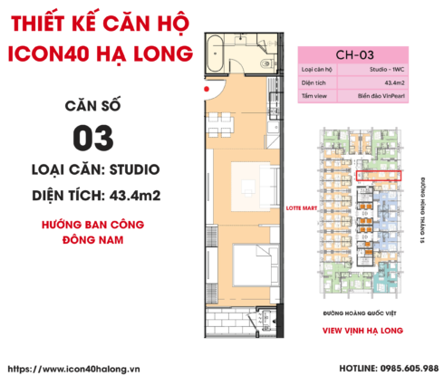 Thiết kế Căn Hộ Icon40 Hạ Long BIM GROUP| CĂN SỐ 03