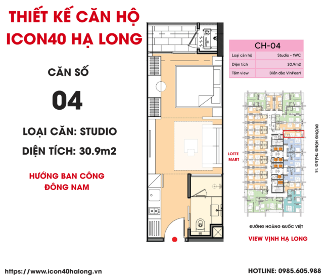 Thiết kế Căn Hộ Icon40 Hạ Long BIM GROUP| CĂN SỐ 04