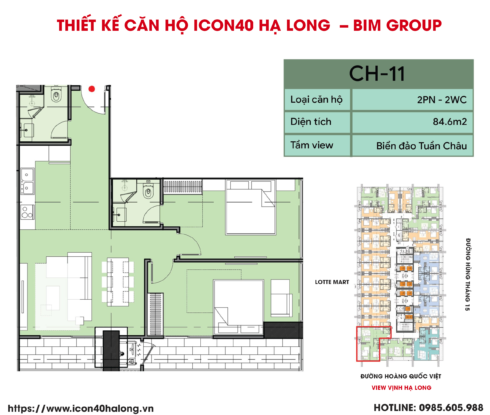 Thiết kế Căn Hộ Icon40 Hạ Long BIM GROUP| CĂN SỐ 11