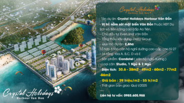 Crystal Holidays Vân Đồn chủ đầu tư EverLand Vân Đồn Crystal Holidays Vân Đồn chủ đầu tư EverLand Vân Đồn