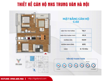 Thiết kế căn hộ chung cư Nhs Trung Văn Hà Nội | Căn số 02