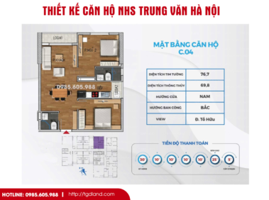 Thiết kế căn hộ chung cư Nhs Trung Văn Hà Nội | Căn số 04