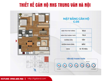 Thiết kế căn hộ chung cư Nhs Trung Văn Hà Nội | Căn số 05