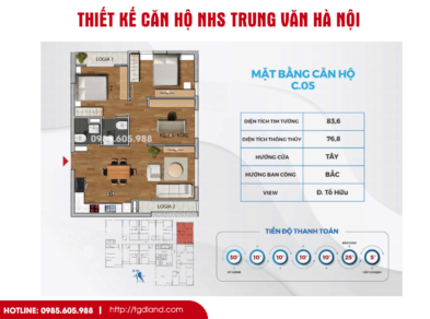 Thiết kế căn hộ chung cư Nhs Trung Văn Hà Nội | Căn số 05
