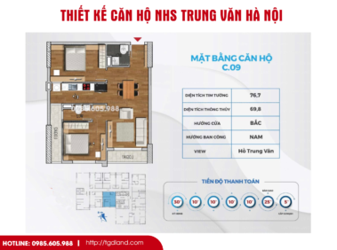 Thiết kế căn hộ chung cư Nhs Trung Văn Hà Nội | Căn số 09
