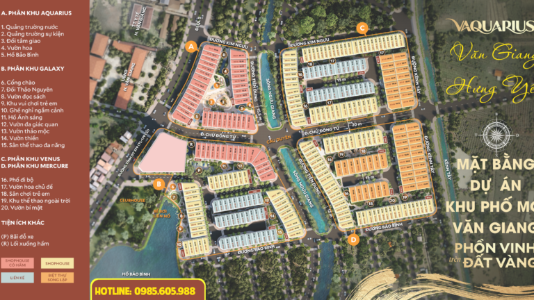 Mặt bằng Khu nhà ở Phố Mới Văn Giang - Vaquarius | CĐT Bảo Hưng