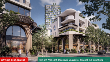 HÌnh ảnh Thiết kế Shophouse VAquarius Khu phố mới Văn Giang Hưng Yên