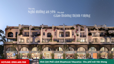 HÌnh ảnh Thiết kế Shophouse VAquarius Khu phố mới Văn Giang Hưng Yên