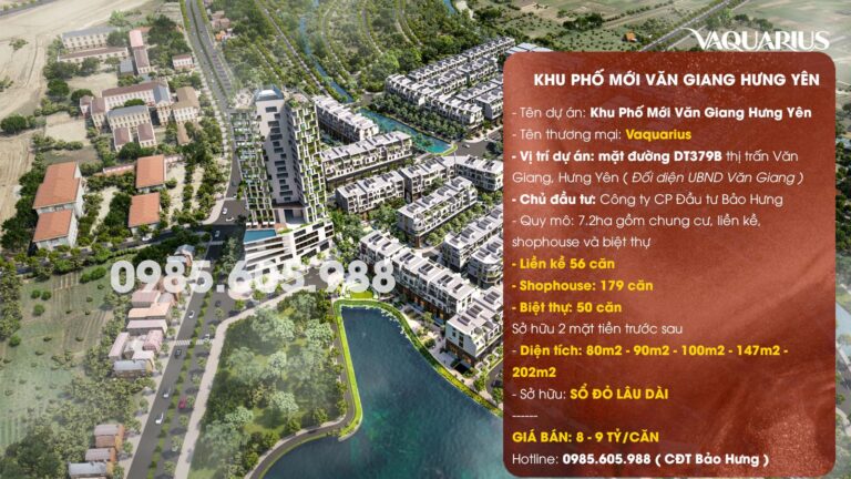 Hình ảnh Khu Phố Mới Văn Giang – Vaquarius Bảo Hưng Hình ảnh Khu Phố Mới Văn Giang - Vaquarius Bảo Hưng