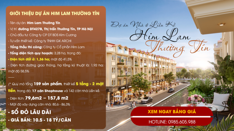 Giới thiệu dự án Him Lam Thường Tín Hà Nội Giới thiệu dự án Him Lam Thường Tín Hà Nội