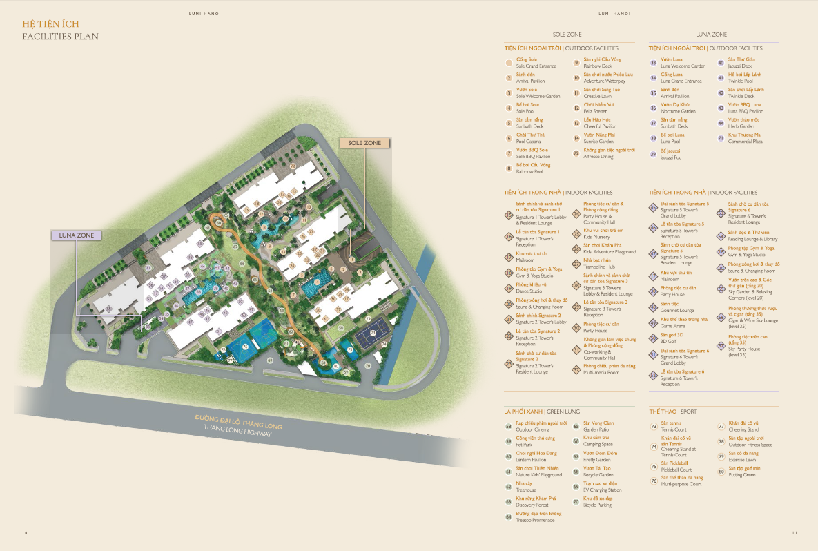 Tiện ích sống tại Lumi Hanoi 2024