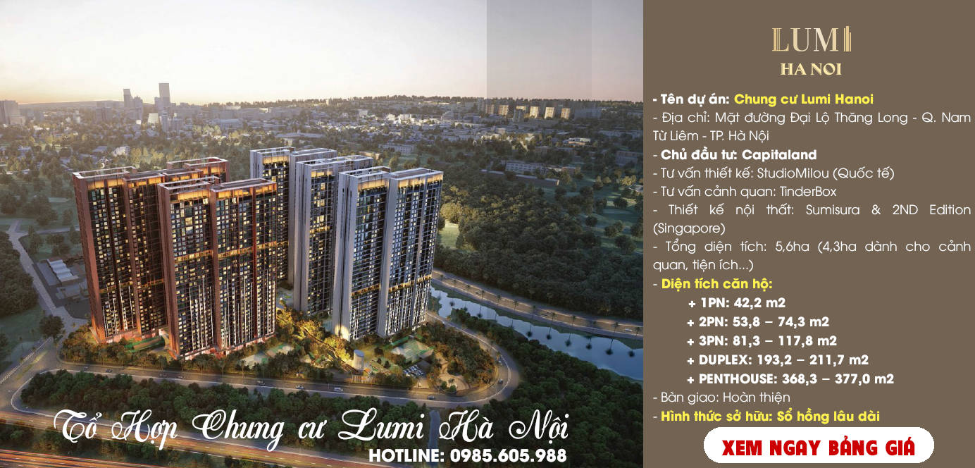 Giới thiệu dự án Lumi Hà Nội Capital Land & Giá bán