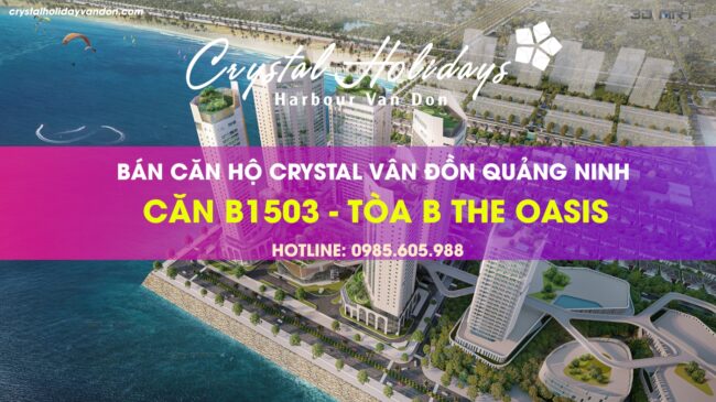 Bán căn B1503 dự án Crystal Holidays Vân Đồn