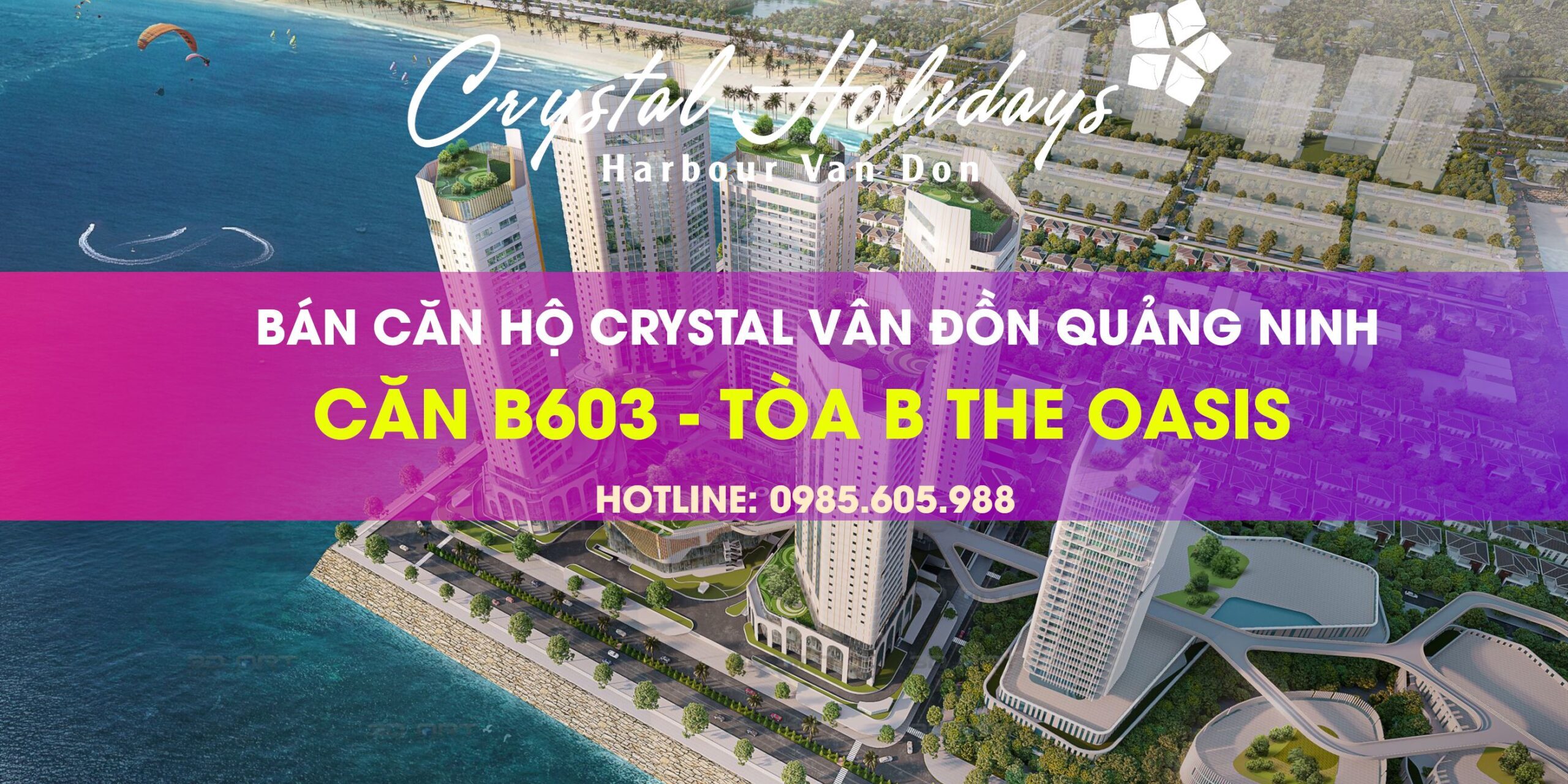 Bán căn B603 dự án Crystal Holidays Vân Đồn