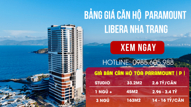 Bảng giá căn hộ tòa P Paramount Libera Nha Trang 2024 Bảng giá căn hộ tòa P Paramount Libera Nha Trang 2024