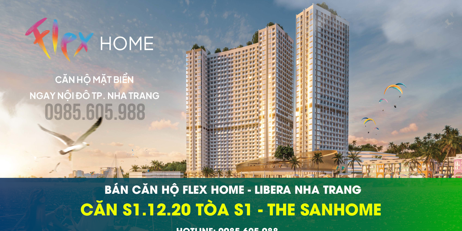 Bán căn S1.12.20 Tòa S1 căn hộ Sanhome dự án Libera Nha Trang Bán căn S1.12.20 Tòa S1 căn hộ Sanhome dự án Libera Nha Trang