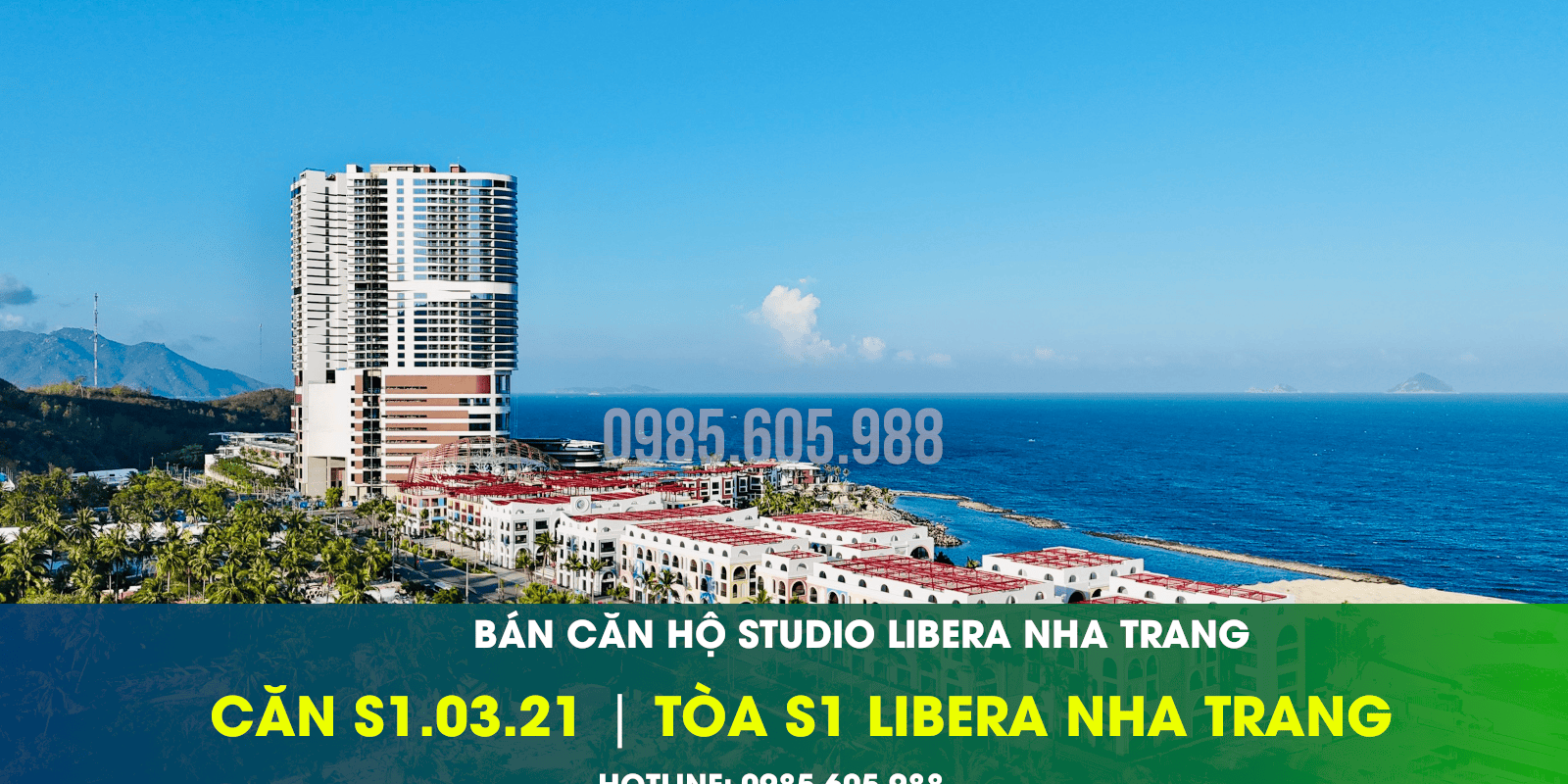 Bán Studio tòa S1 Libera Nha Trang 2024 | VIEW BIỂN - Mã căn: S1.03.21