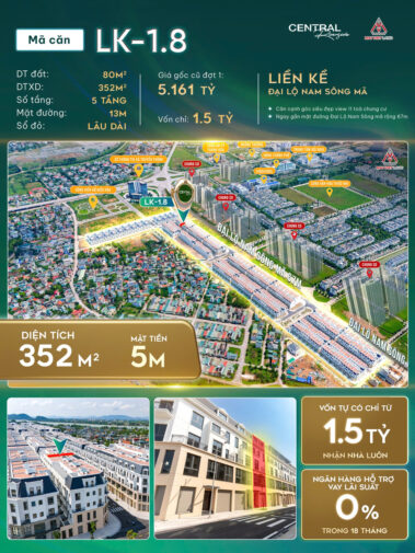 Giá bán Liền kề LK-1.8 Taseco Thanh Hóa