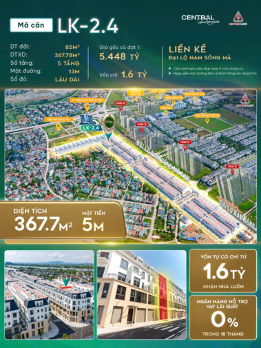 Giá bán Liền kề LK-2.4 Taseco Thanh Hóa