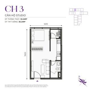 Thiết kế căn hộ The Ninety Complex 90 Đường Láng | Căn Hộ CH03