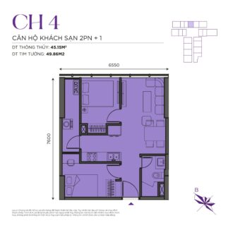 Thiết kế căn hộ The Ninety Complex 90 Đường Láng | Căn Hộ CH04