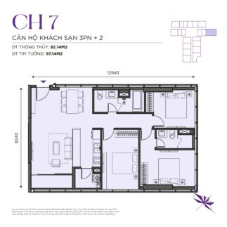 Thiết kế căn hộ The Ninety Complex 90 Đường Láng | Căn Hộ CH07