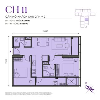 Thiết kế căn hộ The Ninety Complex 90 Đường Láng | Căn Hộ CH11