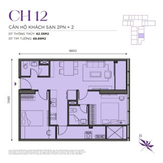 Thiết kế căn hộ The Ninety Complex 90 Đường Láng | Căn Hộ CH12