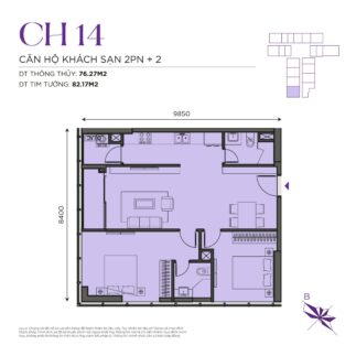 Thiết kế căn hộ The Ninety Complex 90 Đường Láng | Căn Hộ CH14