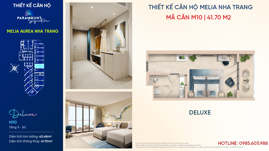 Thiế kế căn hộ Melia Aurea Nha Trang - Mã Căn: 10 | Hạng Deluxe
