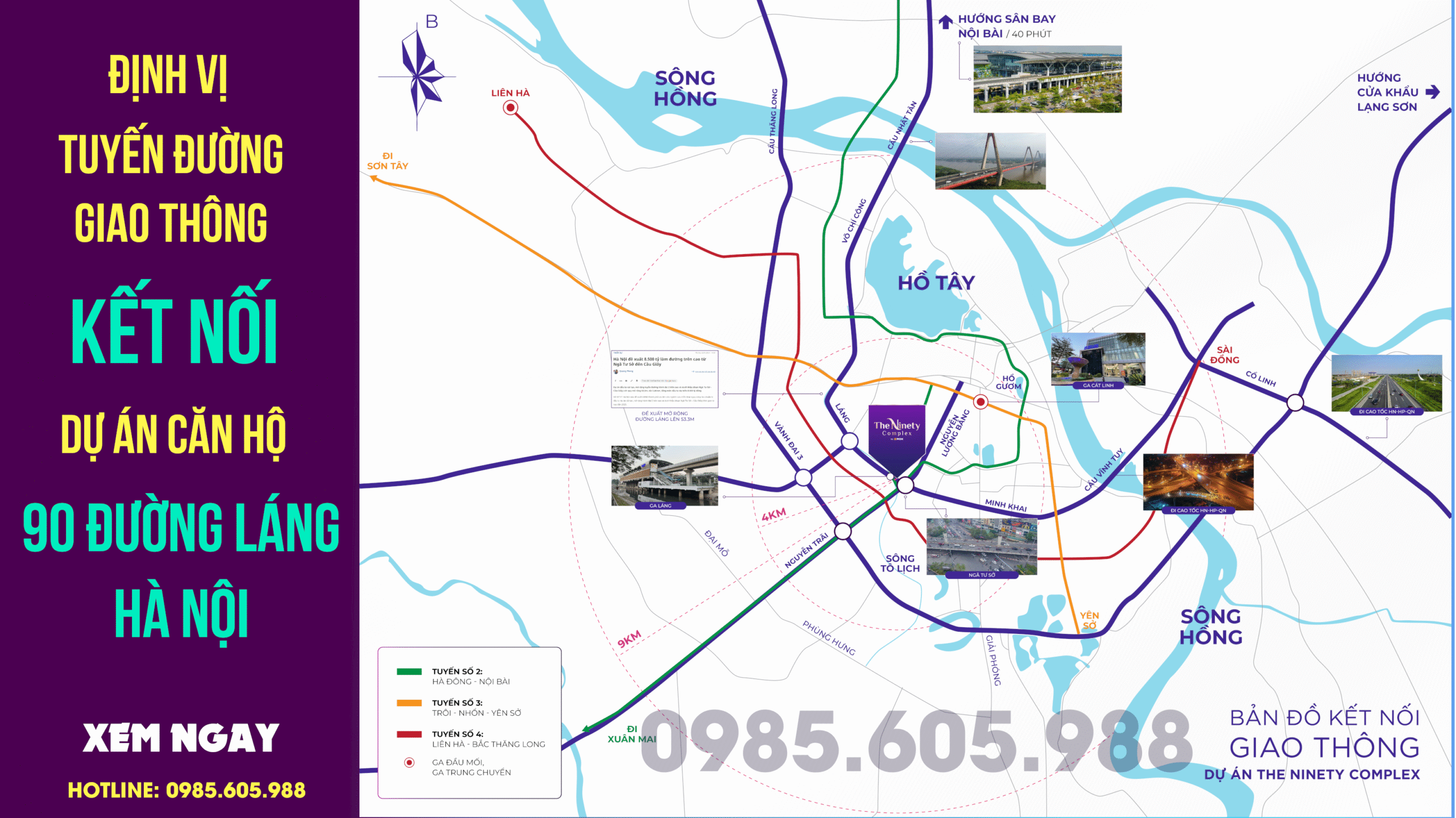 Vị trí dự án The Ninety Complex số 90 Đường Láng, Hà Nội Vị trí dự án The Ninety Complex số 90 Đường Láng, Hà Nội