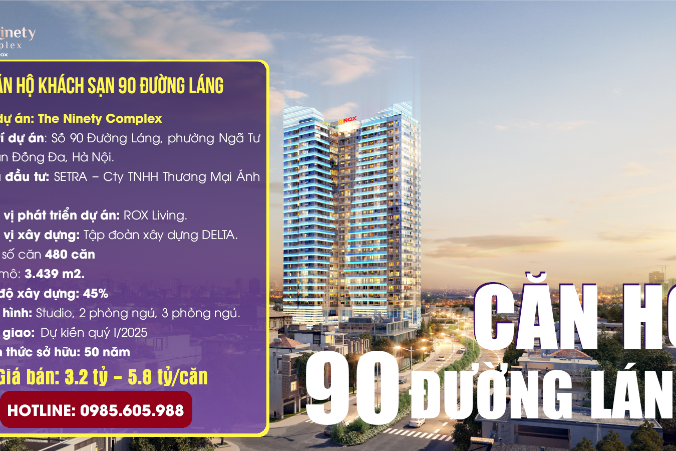 Dự án Căn hộ 90 Đường Láng ( Ninety Complex ) Hà Nội Dự án Căn hộ 90 Đường Láng ( Ninety Complex ) Hà Nội