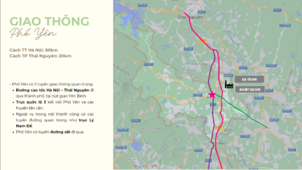 Tiềm năng tăng giá bất động sản tại Phổ Yên Thái Nguyên