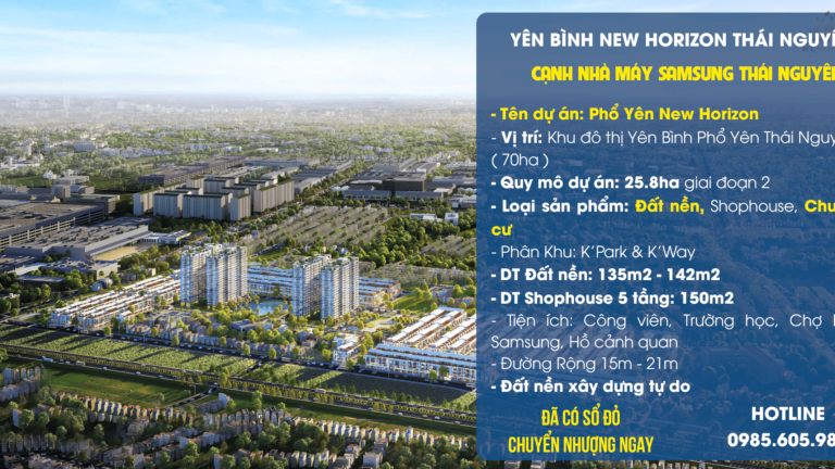 Dự án Đất nền Yên Bình New Horizon PHổ Yên Thái Nguyên 2024 Dự án Đất nền Yên Bình New Horizon PHổ Yên Thái Nguyên 2024