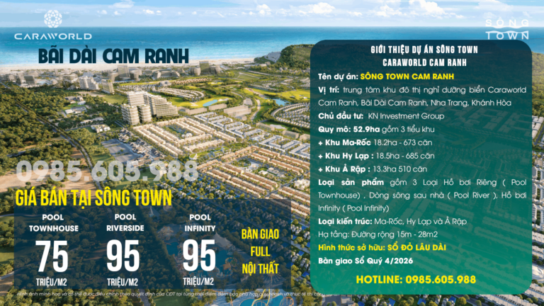 Giới thiệu dự án Sông Town Caraworld Cam Ranh 2024 – 2025 Giới thiệu dự án Sông Town Caraworld Cam Ranh 2024 - 2025
