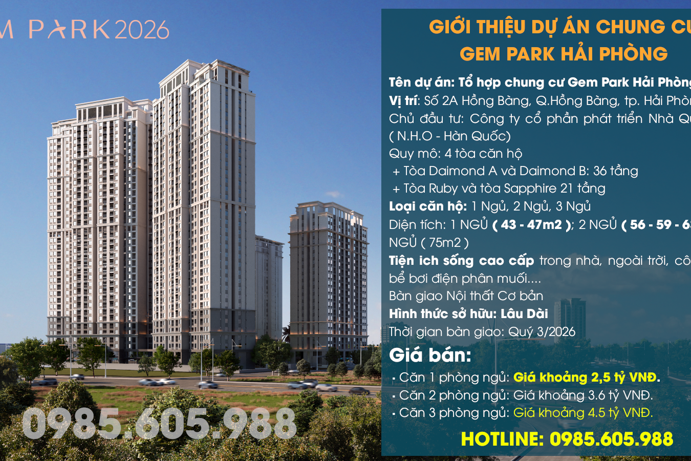 Giới thiệu dự án chung cư Gem Park Hải Phòng 2026 Giới thiệu dự án chung cư Gem Park Hải Phòng 2026
