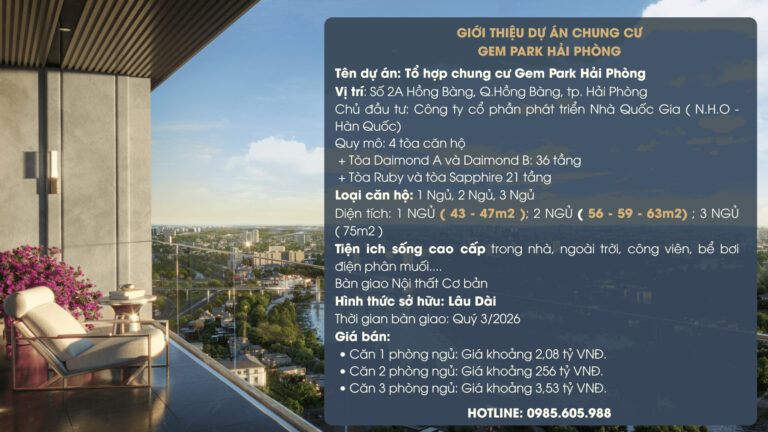 Giới thiệu dự án chung cư Gem Park Hải Phòng Giới thiệu dự án chung cư Gem Park Hải Phòng