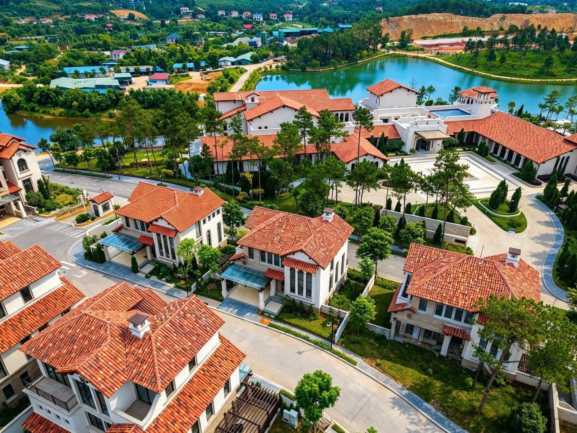 Hình ảnh thực tế khu biệt thự Valley Park tại Thanh Xuân Valley tháng 10/2026