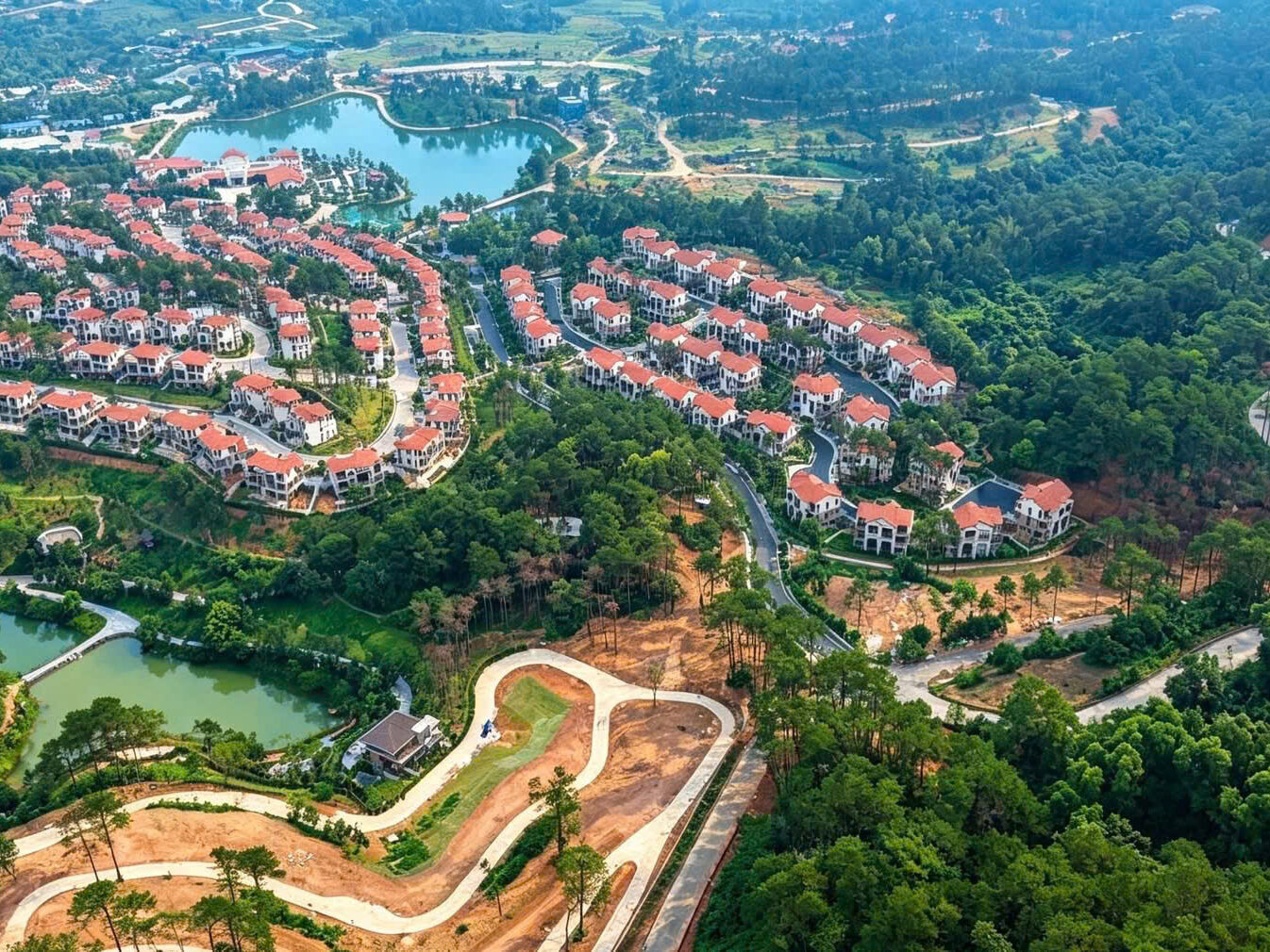 Hình ảnh thực tế khu biệt thự Valley Park tại Thanh Xuân Valley tháng 10/2026