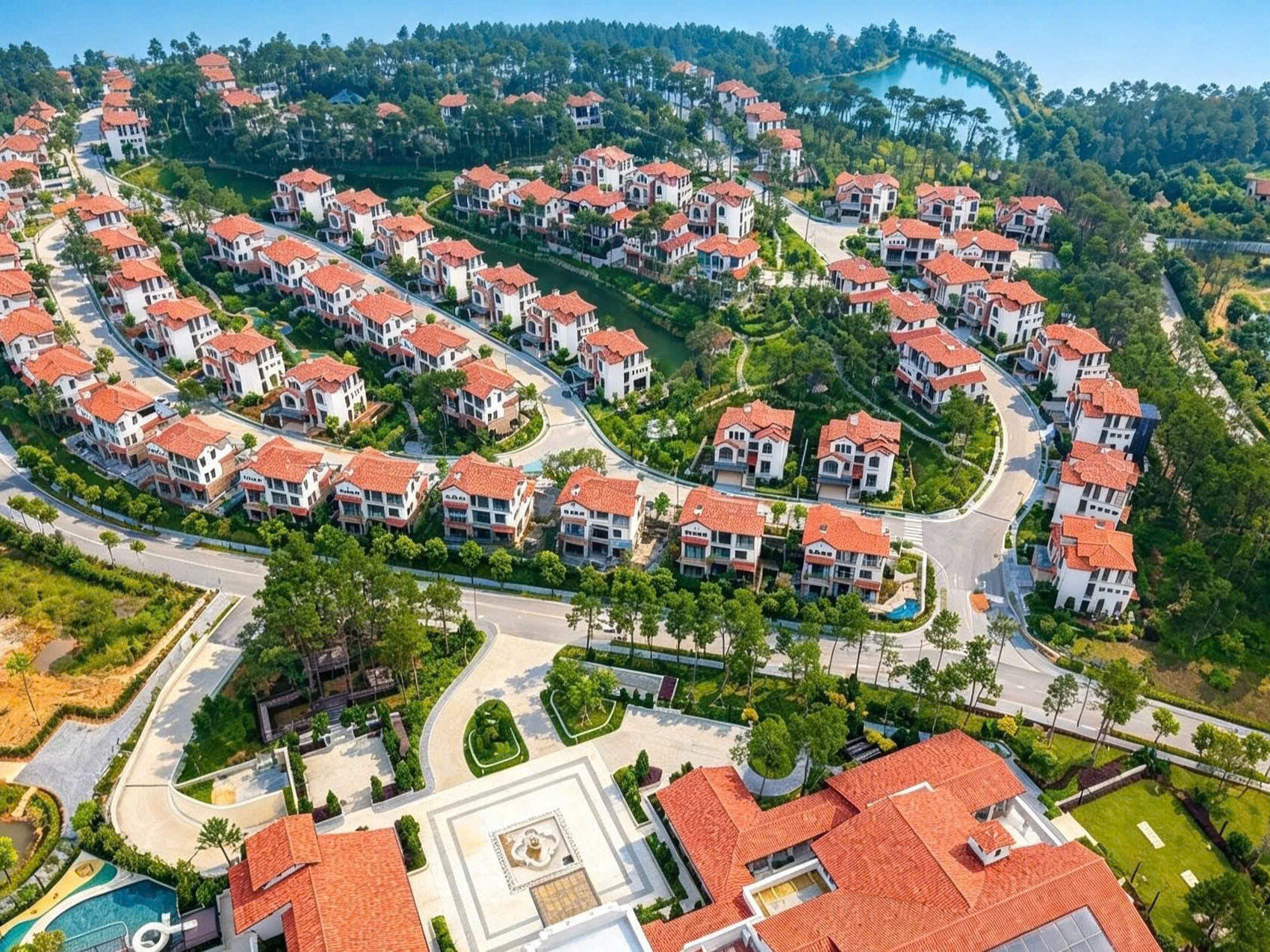 Hình ảnh thực tế khu biệt thự Valley Park tại Thanh Xuân Valley tháng 10/2026